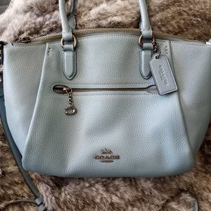 Light Blue Coach "Elise" Satchel handbag